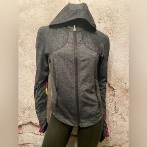 Lululemon Lightweight Grey Hoodie with Ponytail Hole